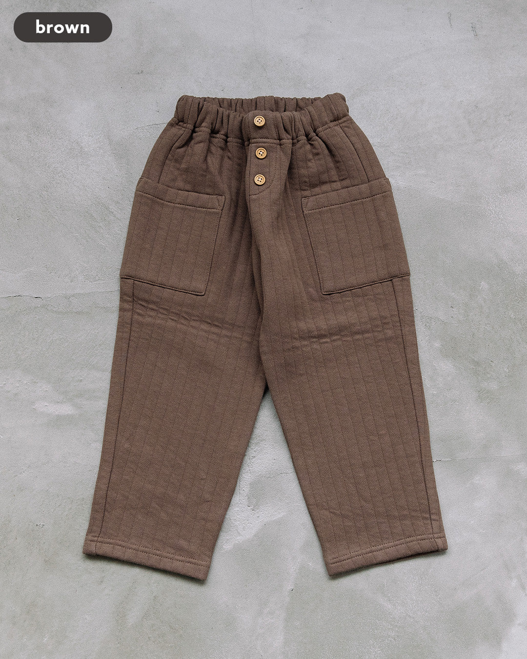 [t.] サイドポケット キルト パンツ