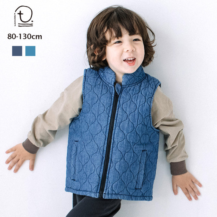 【SALE】[t.] デニム キルト ベスト