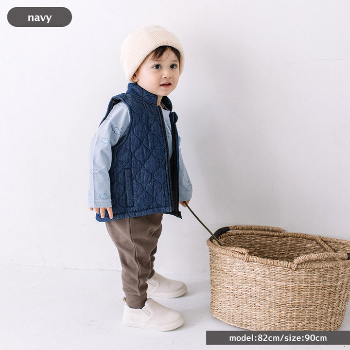 【SALE】[t.] デニム キルト ベスト