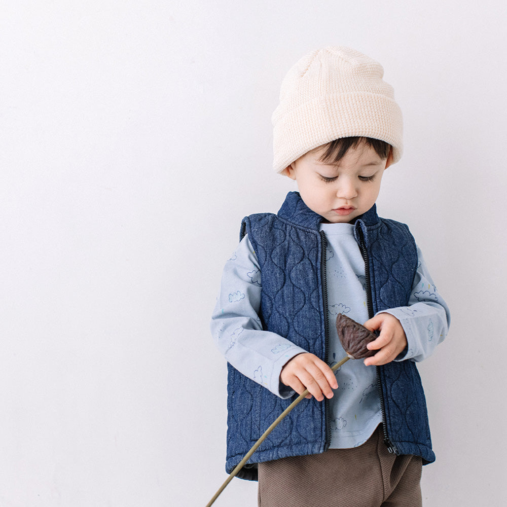 【SALE】[t.] デニム キルト ベスト