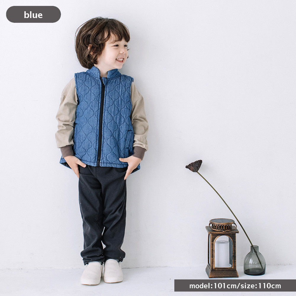 【SALE】[t.] デニム キルト ベスト