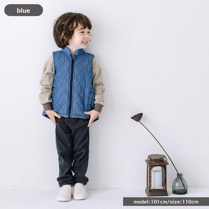 【SALE】[t.] デニム キルト ベスト