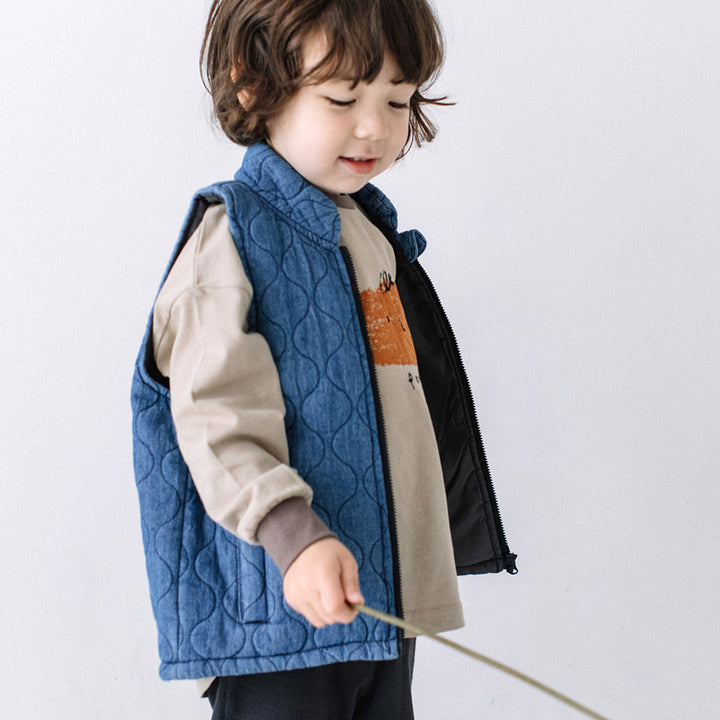 【SALE】[t.] デニム キルト ベスト