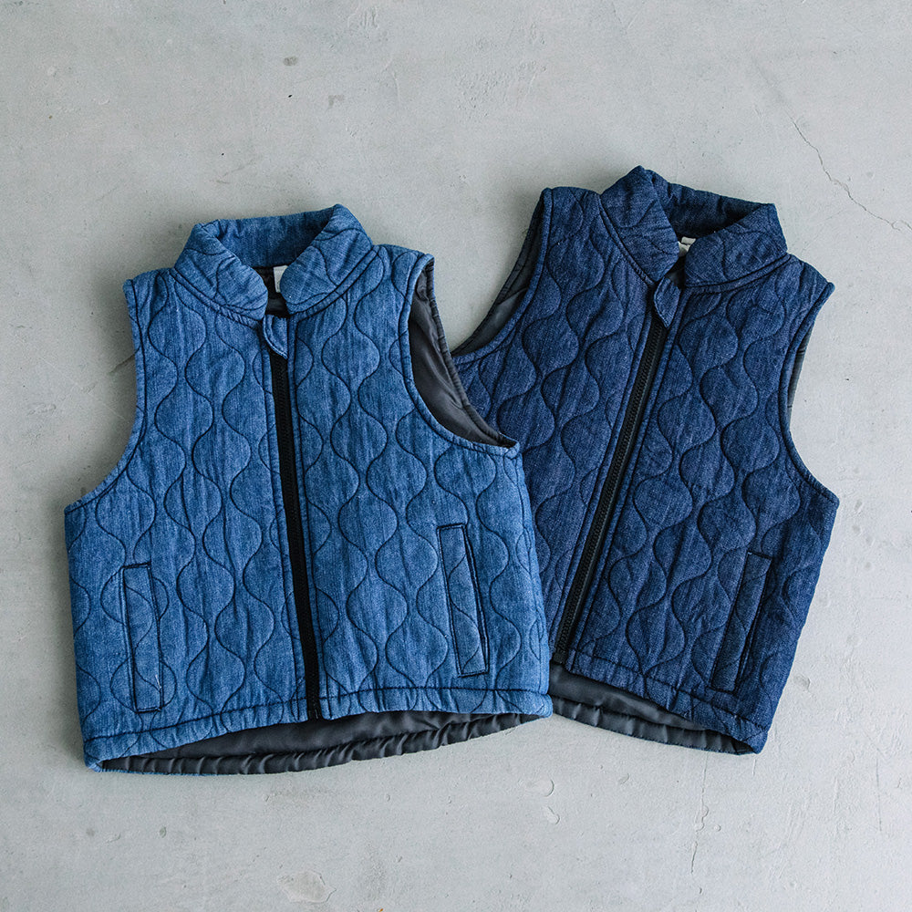 【SALE】[t.] デニム キルト ベスト