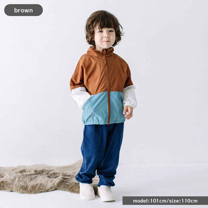 【11/9まで10%OFF】[t.] 配色 ウインドブレーカー