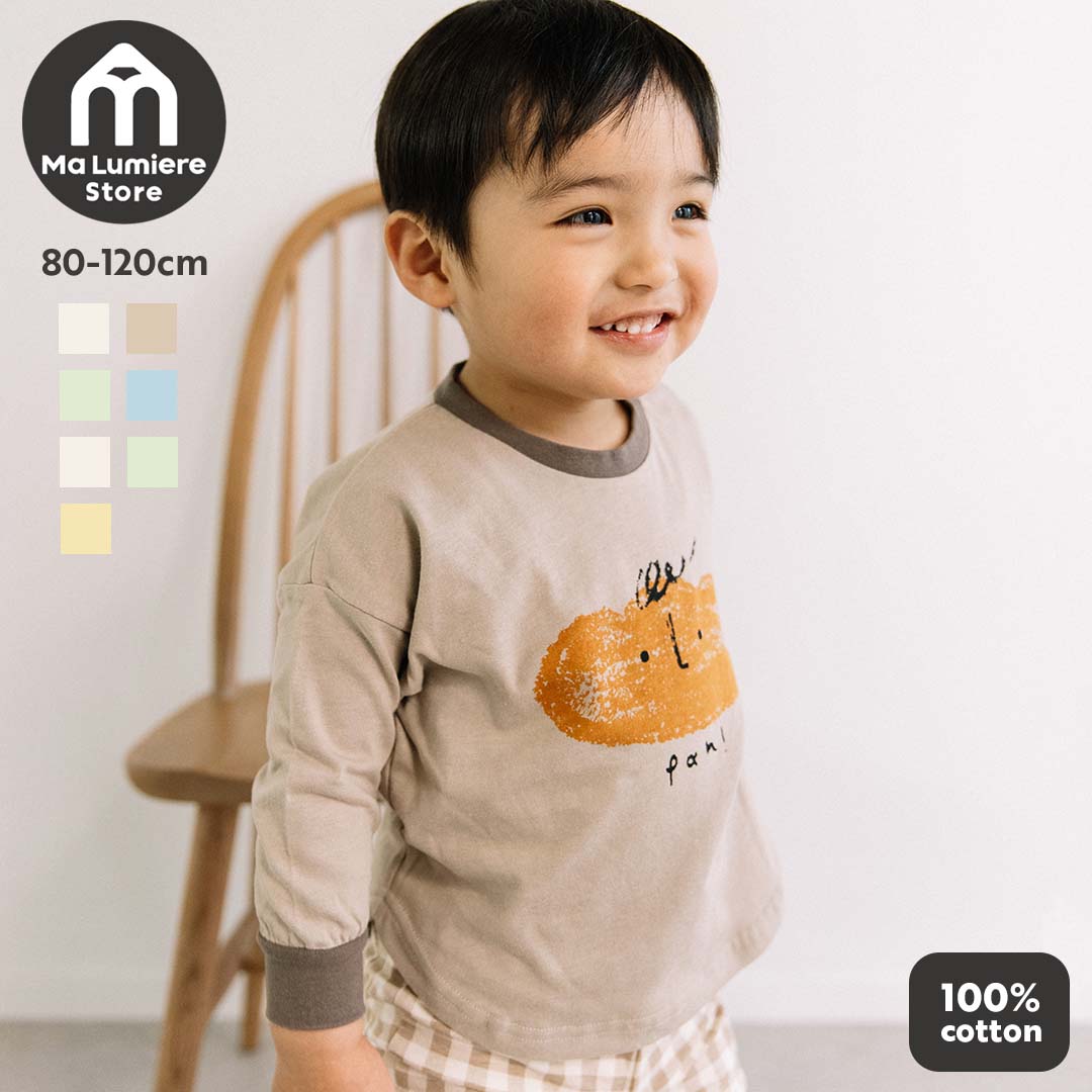 【SALE】[t.] 袖リブ プリント長袖Tシャツ
