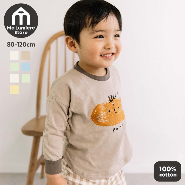 【SALE】[t.] 袖リブ プリント長袖Tシャツ