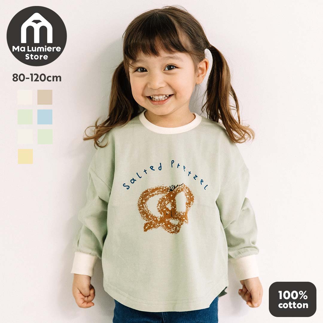 【SALE】[t.] 袖リブ プリント長袖Tシャツ