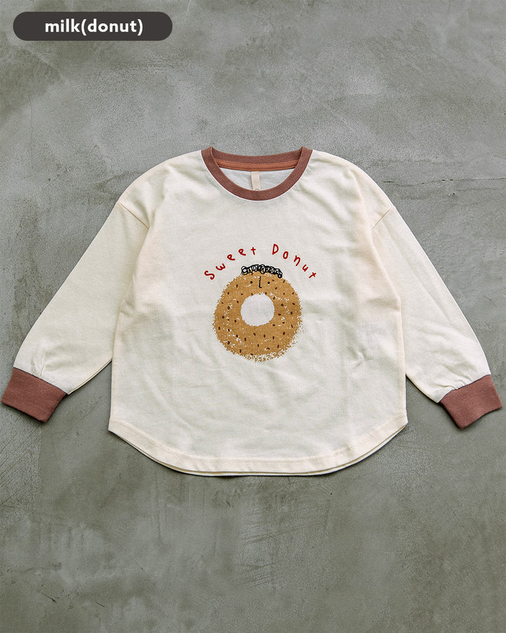 【新色先行販売】[t.] 袖リブ プリント長袖Tシャツ