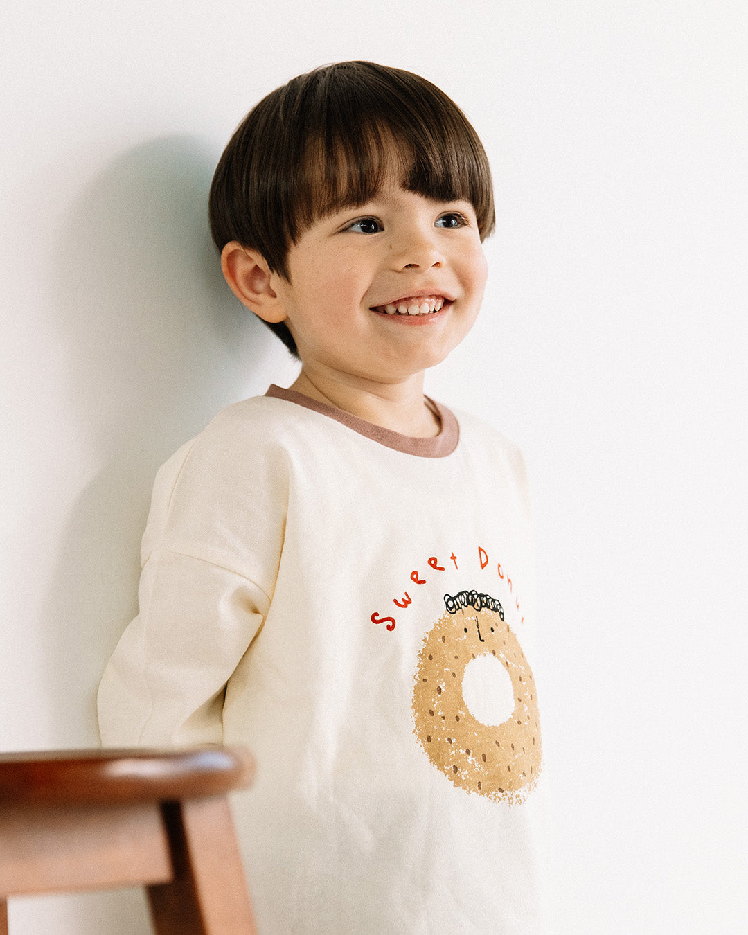 【一部カラーSALE】[t.] 袖リブ プリント長袖Tシャツ