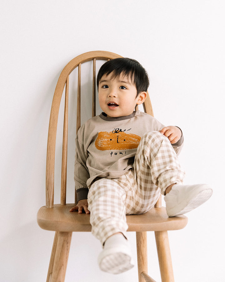 【一部カラーSALE】[t.] 袖リブ プリント長袖Tシャツ