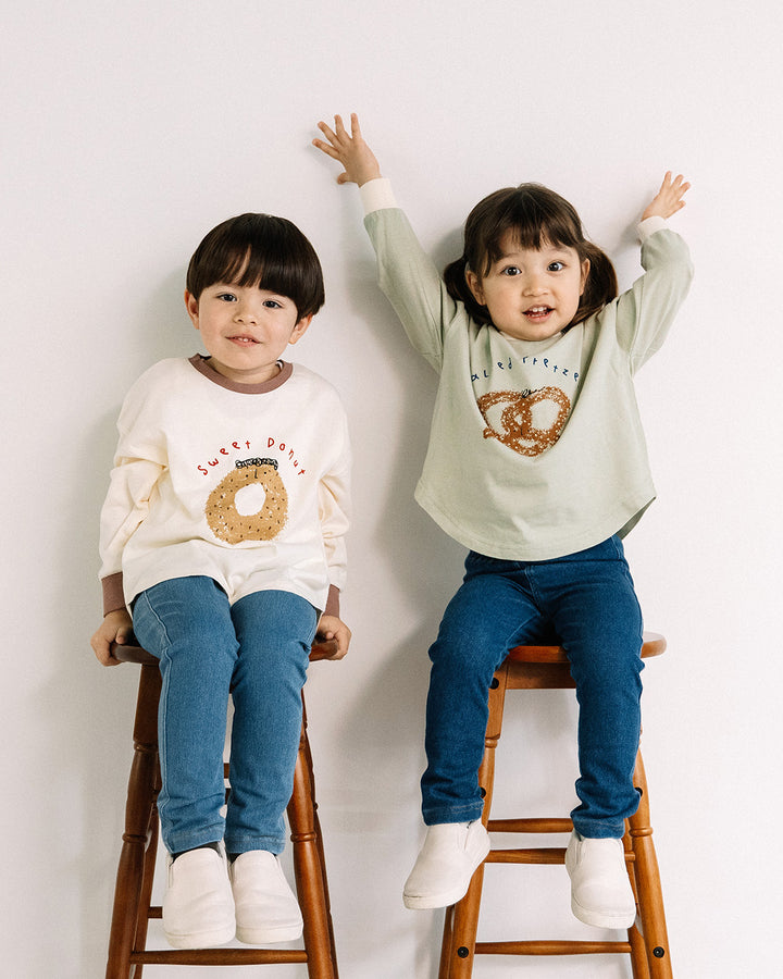 【一部カラーSALE】[t.] 袖リブ プリント長袖Tシャツ