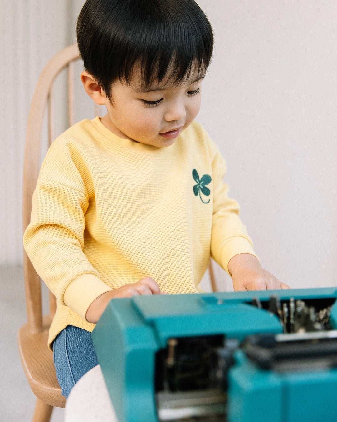 【一部カラーSALE】[t.] ワッフル 刺繍 袖リブ 長袖 Tシャツ