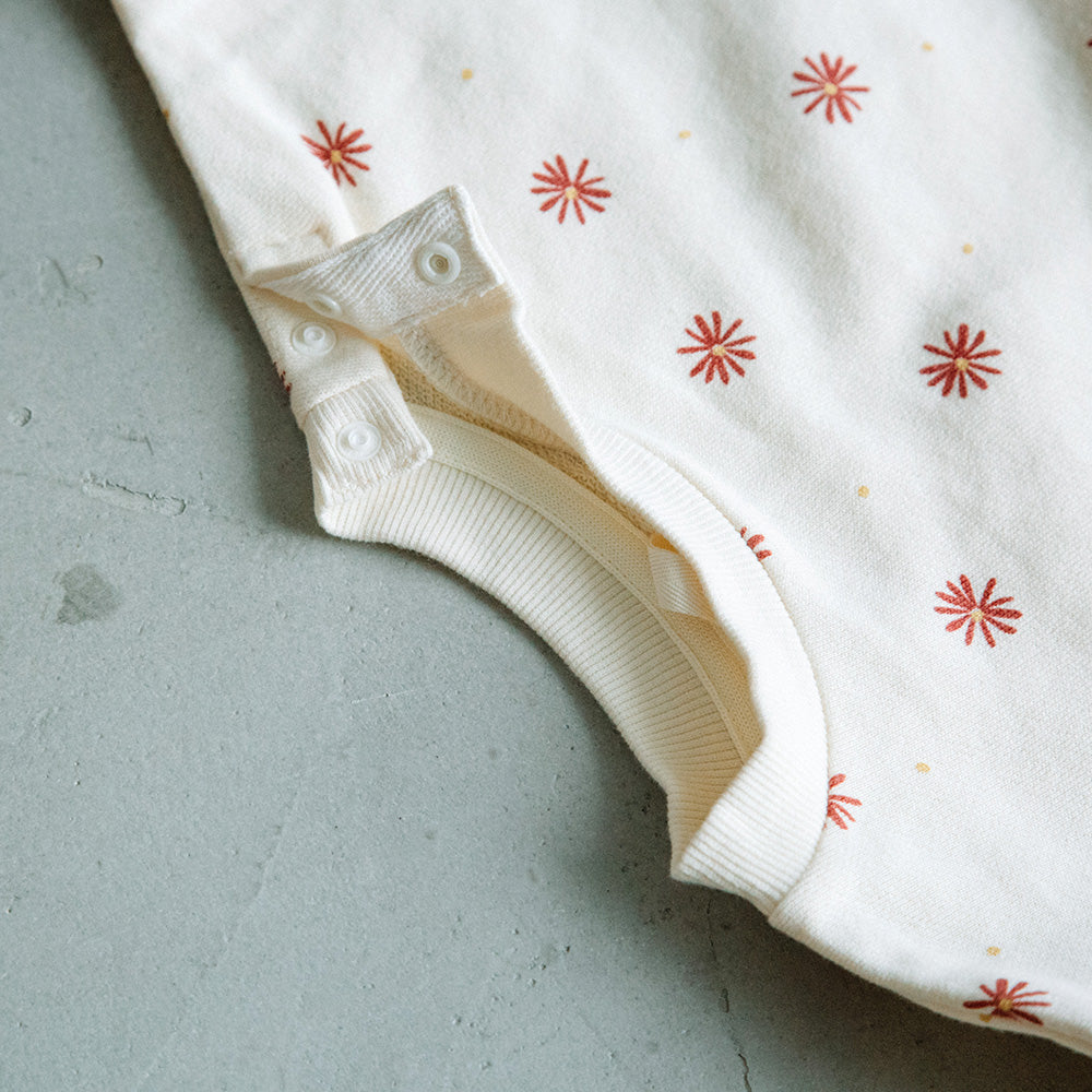 [t.] ぽわん袖 花柄 トレーナー