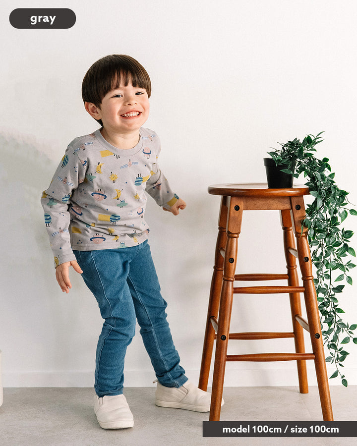 【SALE】[t.] 総柄 長袖 Tシャツ