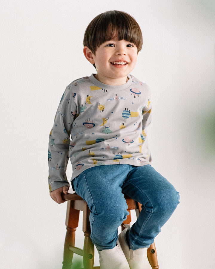 【SALE】[t.] 総柄 長袖 Tシャツ