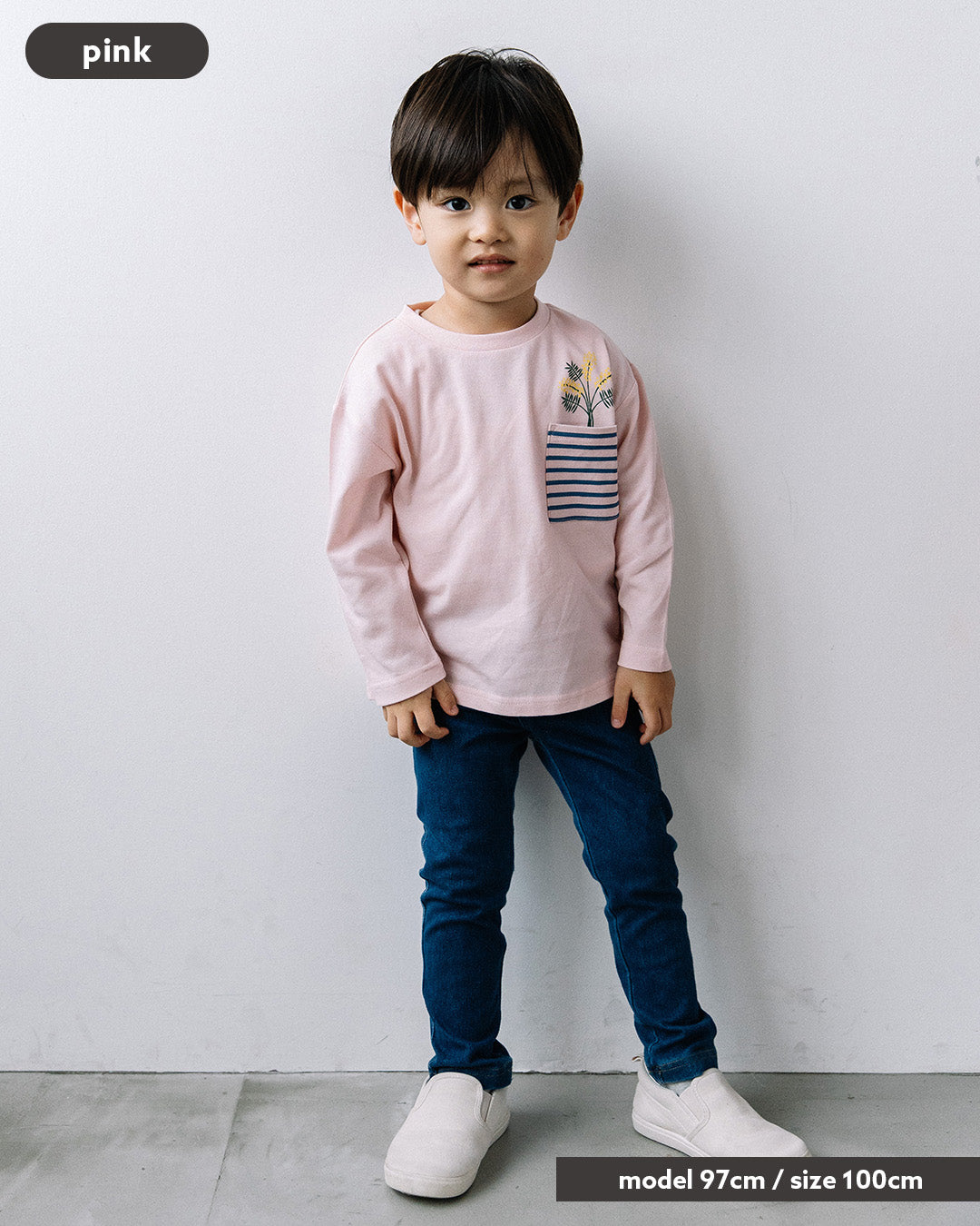 【新色追加】[t.] ポケット付き前後プリント長袖Tシャツ