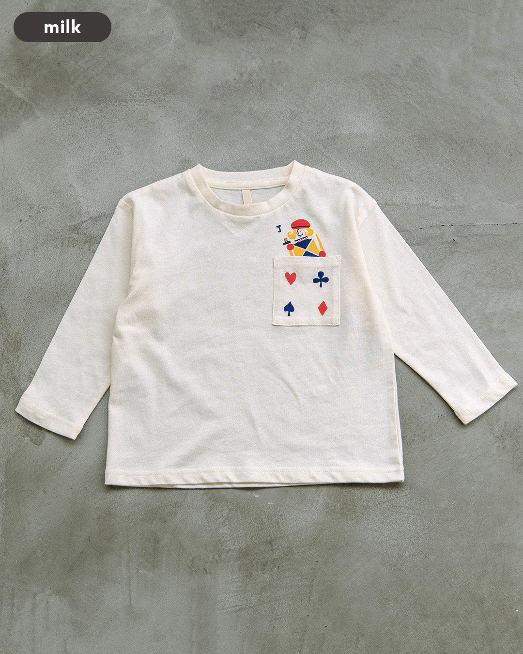 【新作】[t.] ポケット付き前後プリント長袖Tシャツ