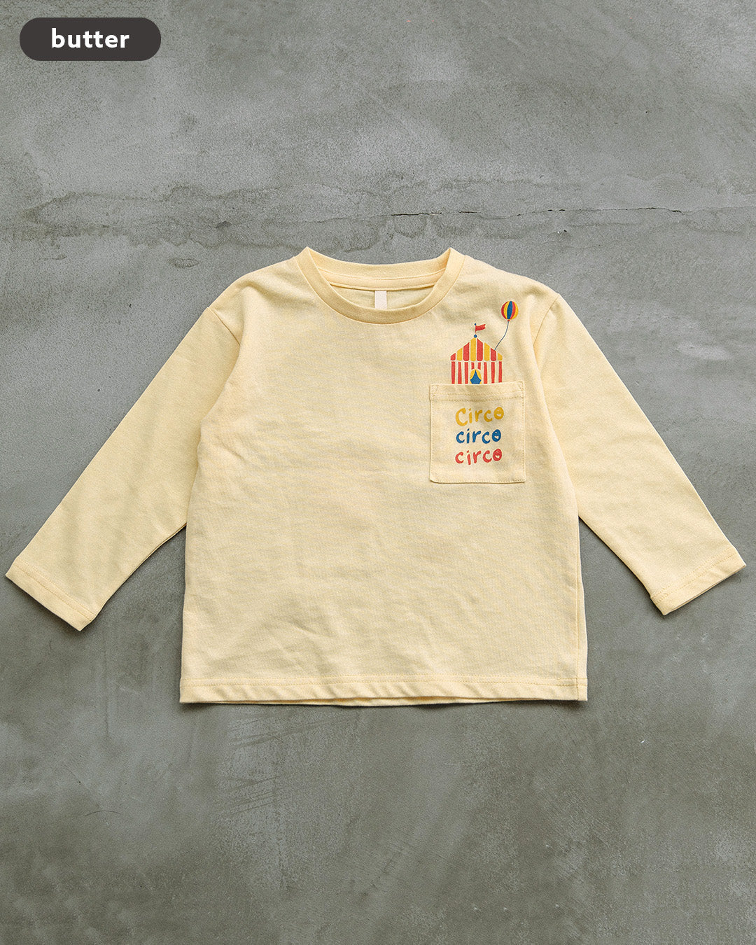 【新作】[t.] ポケット付き前後プリント長袖Tシャツ