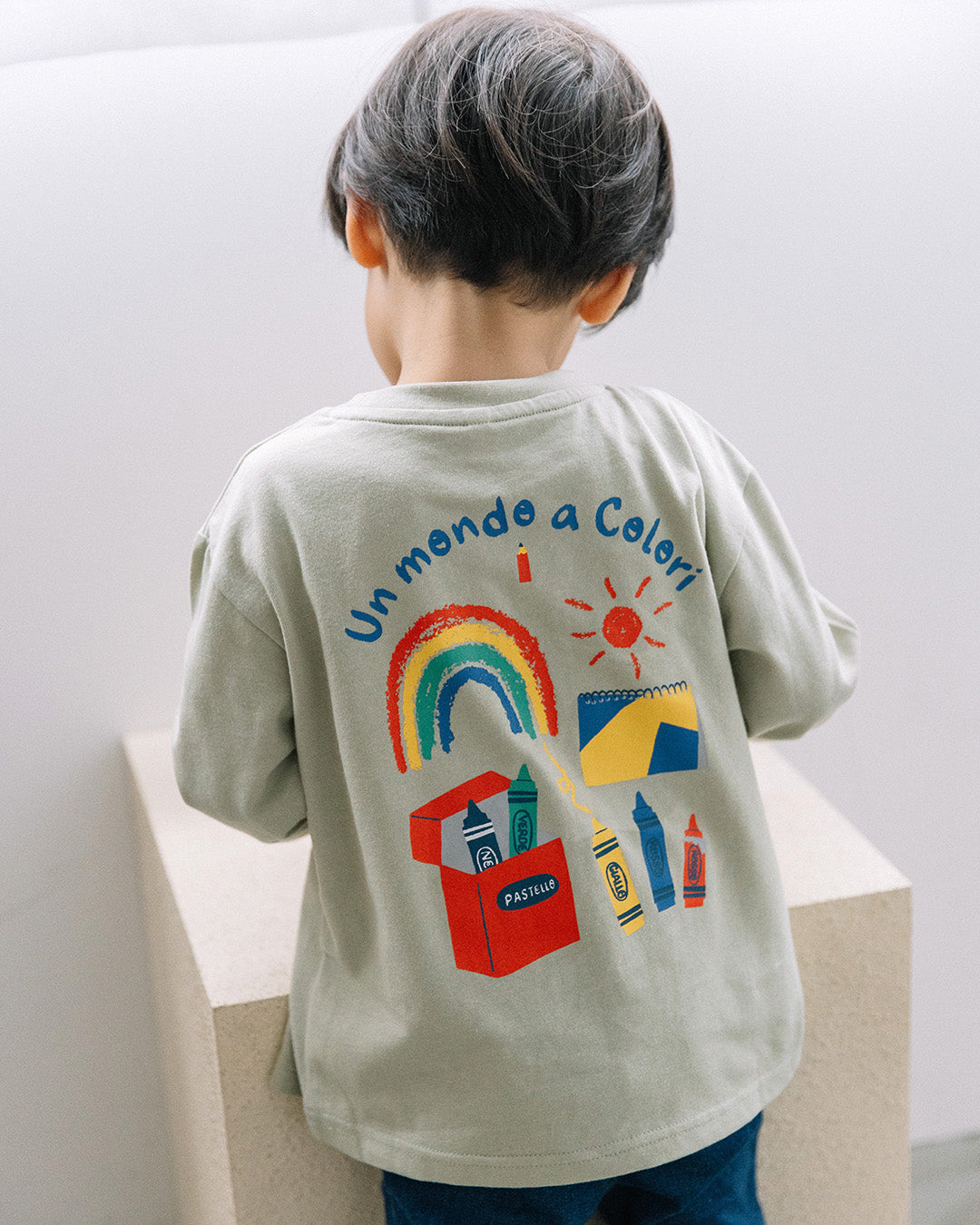 【予約】【新色追加】[t.] ポケット付き前後プリント長袖Tシャツ