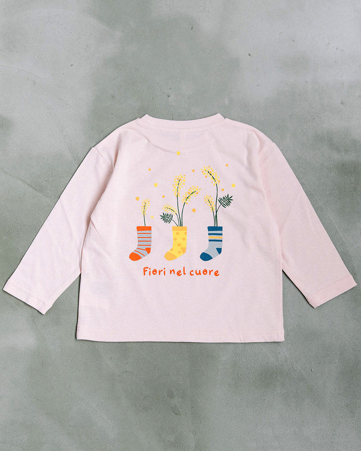 【予約】【新色追加】[t.] ポケット付き前後プリント長袖Tシャツ