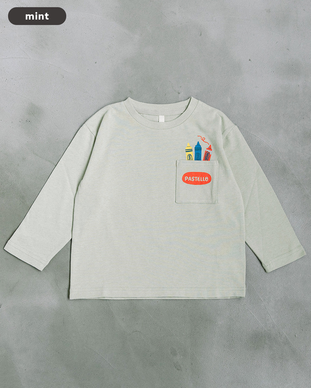【予約】【新色追加】[t.] ポケット付き前後プリント長袖Tシャツ
