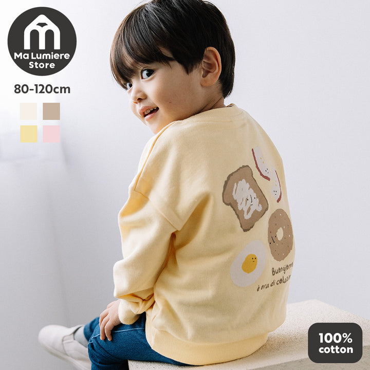 【新色追加】【再入荷】[t.] たべものサガラ＆プリントトレーナー