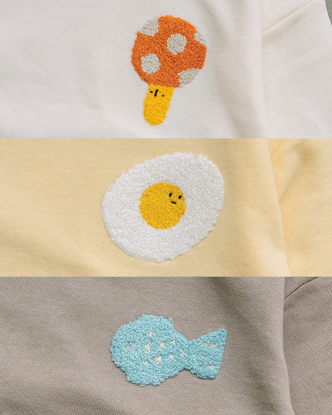 【新作】[t.] たべものサガラ＆プリントトレーナー