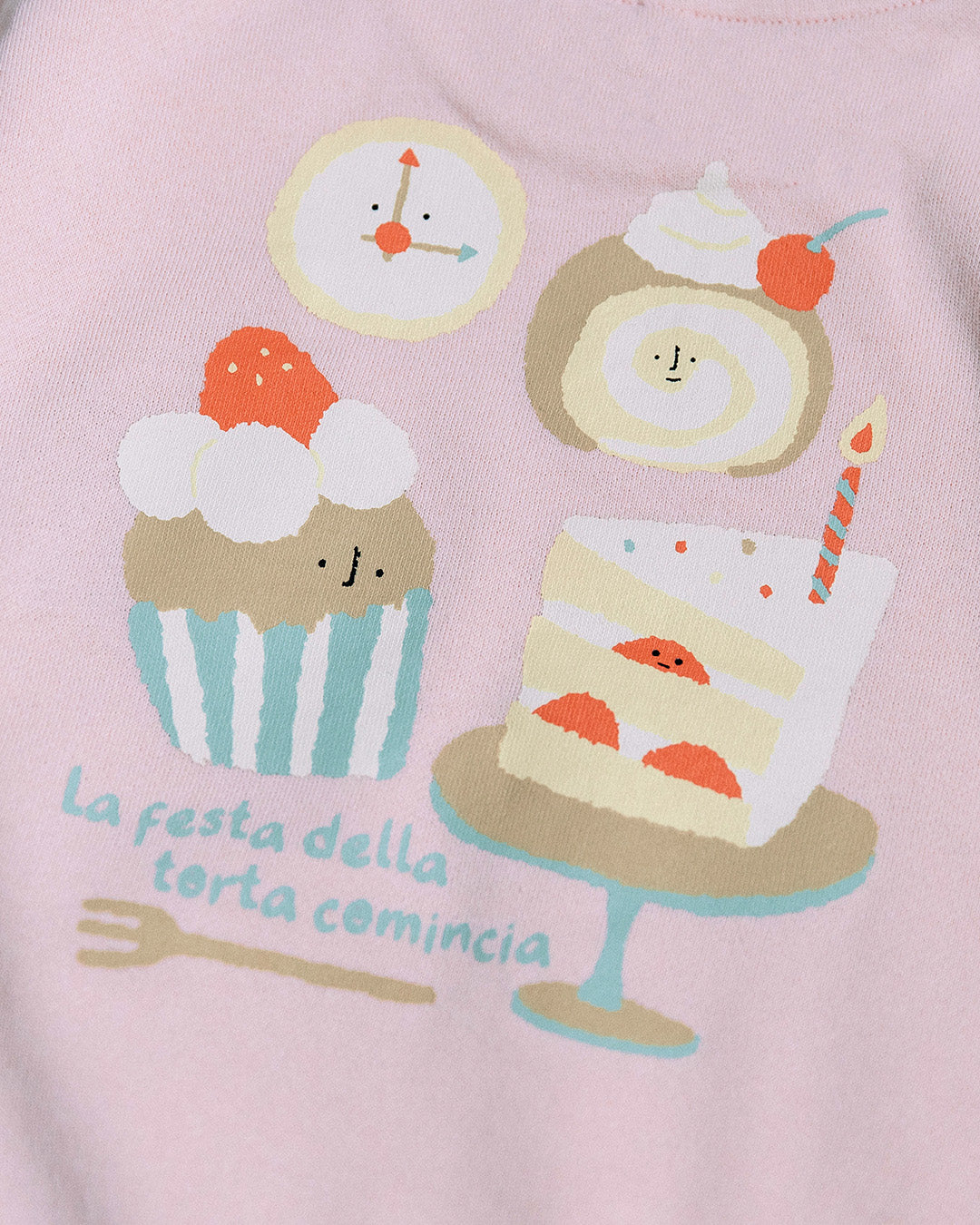 【新色追加】【再入荷】[t.] たべものサガラ＆プリントトレーナー