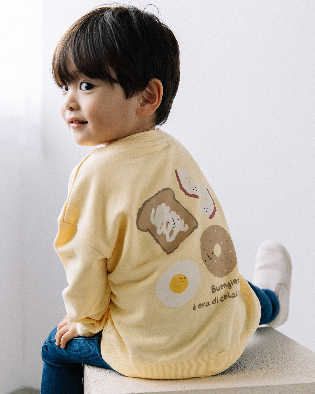 【新色追加】【再入荷】[t.] たべものサガラ＆プリントトレーナー