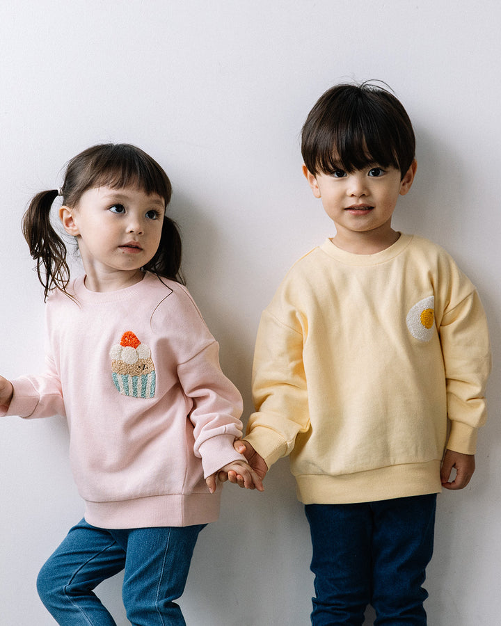 【新色追加】【再入荷】[t.] たべものサガラ＆プリントトレーナー