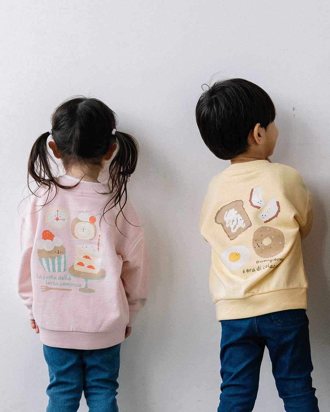 【新色追加】【再入荷】[t.] たべものサガラ＆プリントトレーナー