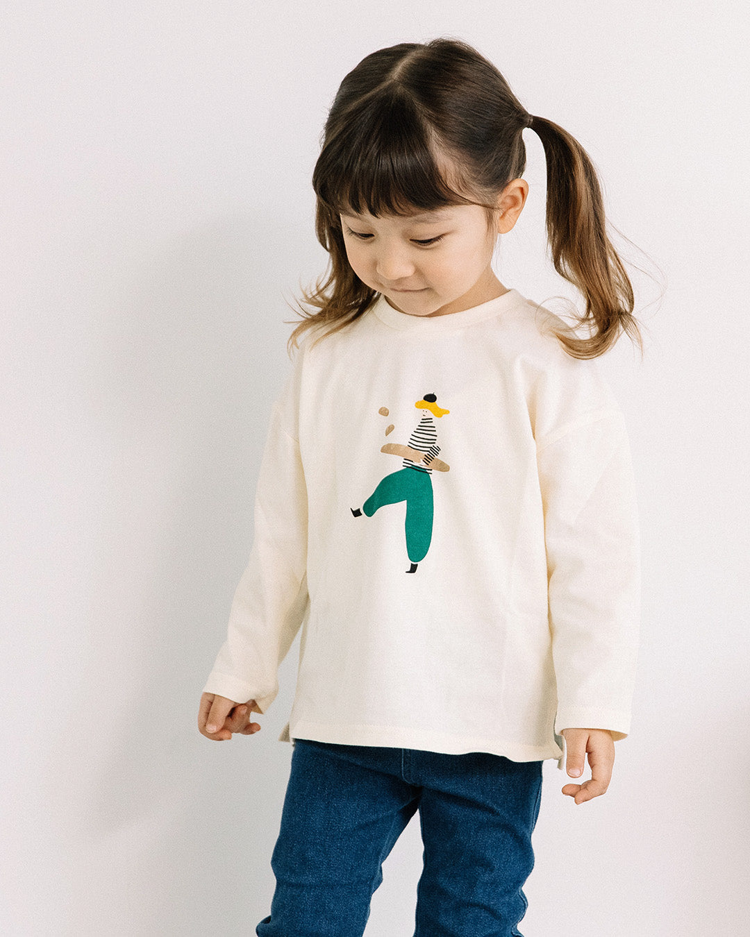 【再入荷】[t.] ゆる プリント 長袖 Tシャツ