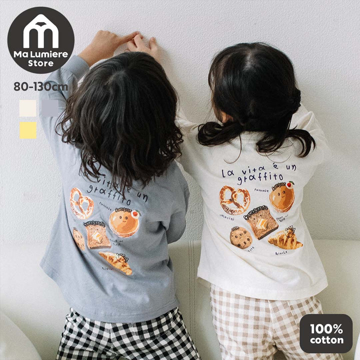[t.] 写真 プリント 長袖 Tシャツ