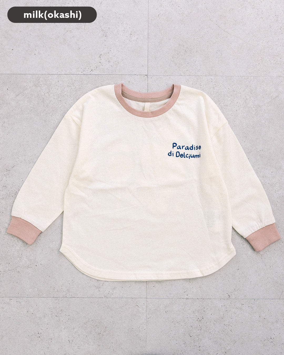 【再入荷】[t.] たべもの前後プリント長袖 Tシャツ