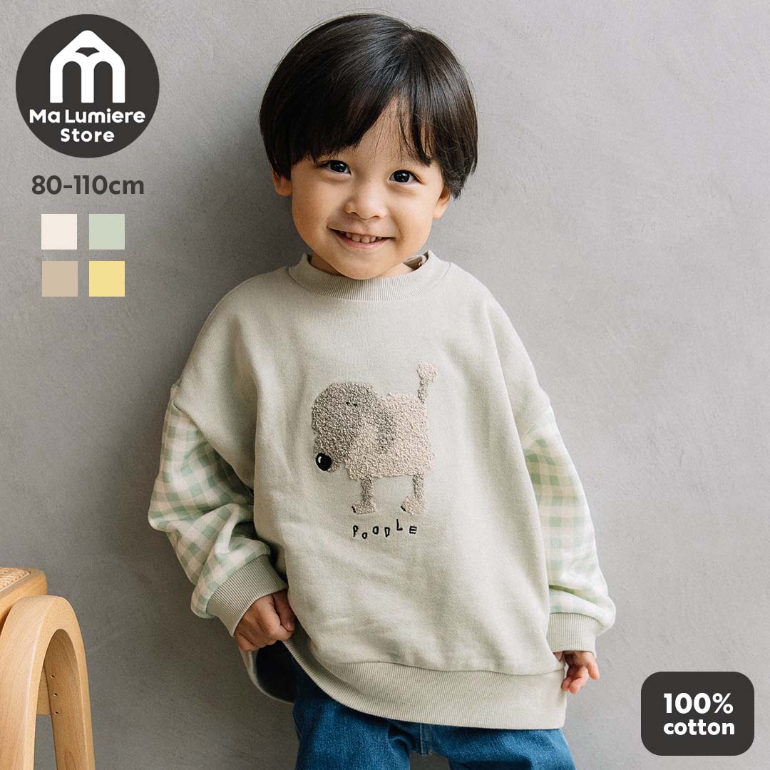 【新色追加】[t.] サガラ 刺繍 切替 トレーナー