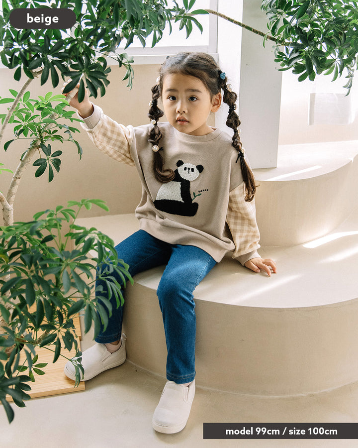 【新色追加】[t.] サガラ 刺繍 切替 トレーナー