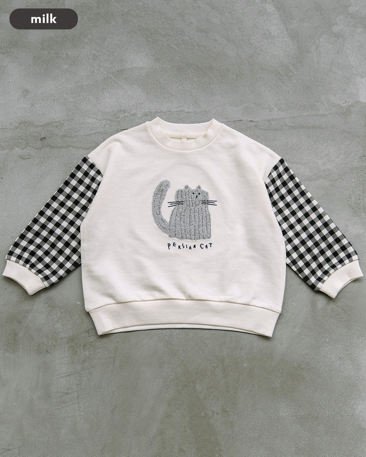 【新色追加】[t.] サガラ 刺繍 切替 トレーナー