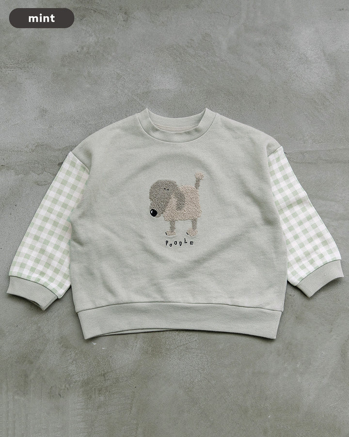 【優惠】[t.] 相樂刺繡拼接大學T