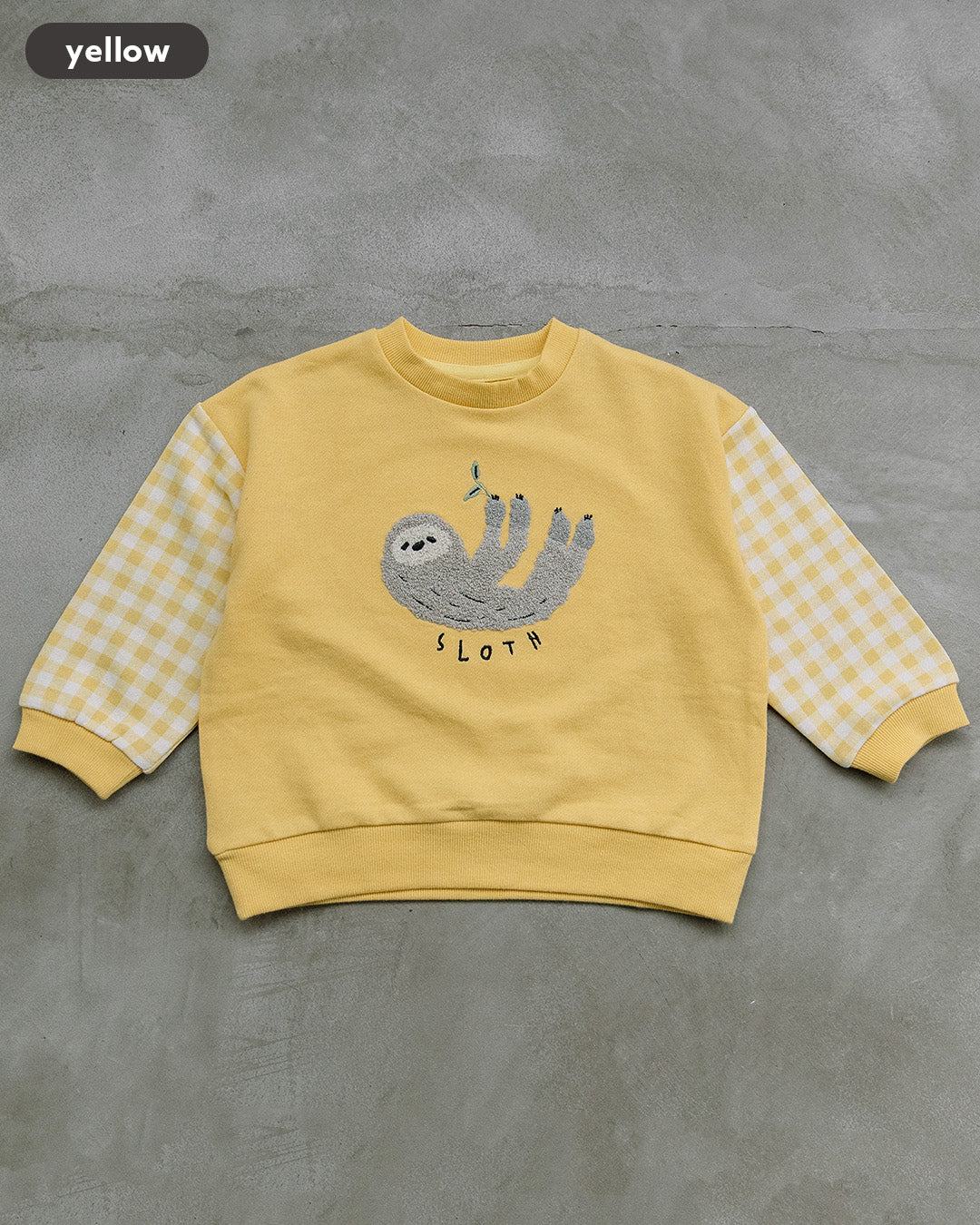 【新色追加】[t.] サガラ 刺繍 切替 トレーナー