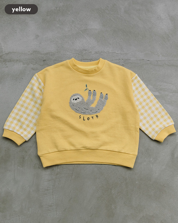 【新色追加】[t.] サガラ 刺繍 切替 トレーナー