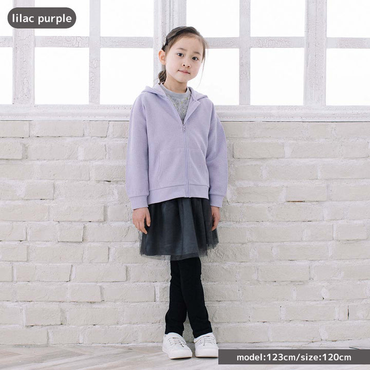 【SALE】[t.] ワッフル 長袖 ジップアップ パーカー