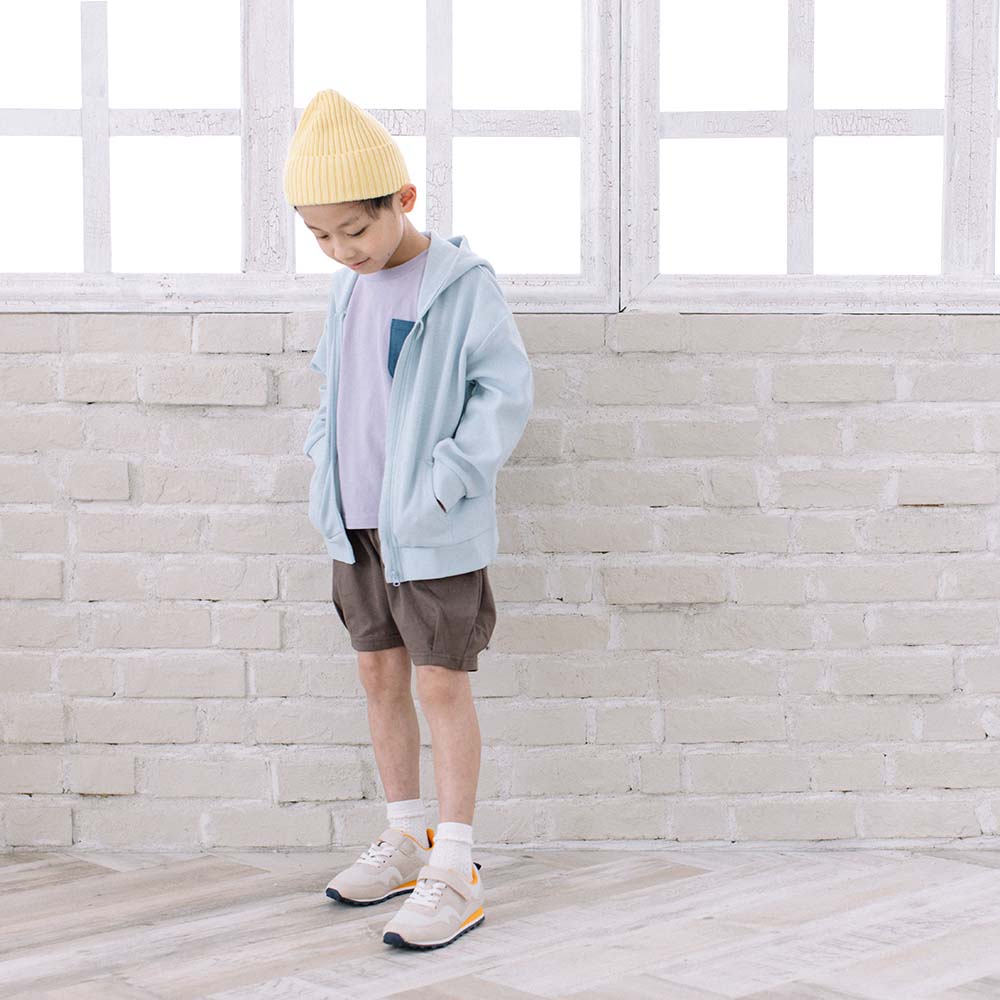 【SALE】[t.] ワッフル 長袖 ジップアップ パーカー