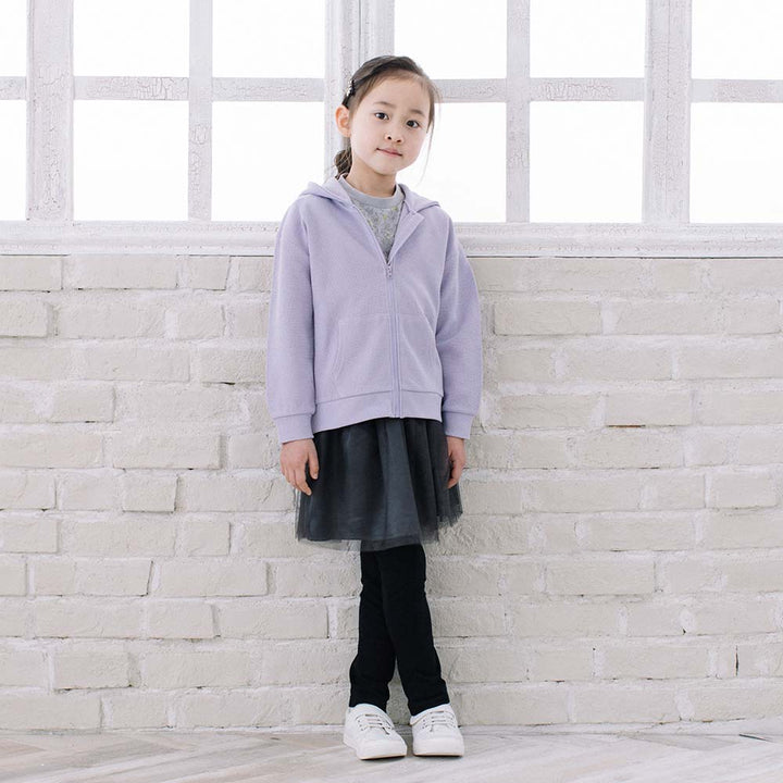 【SALE】[t.] ワッフル 長袖 ジップアップ パーカー