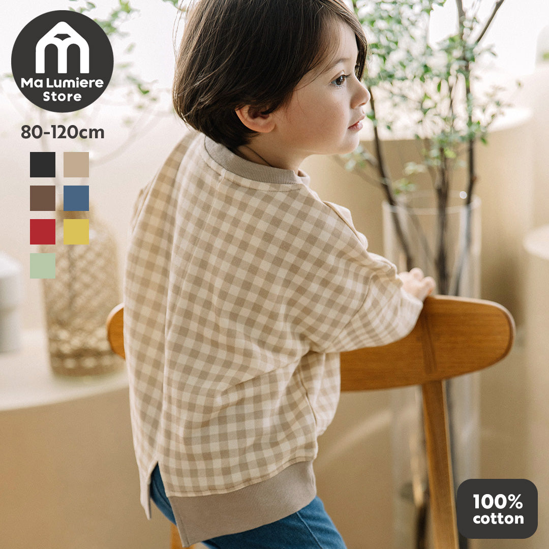 【新色追加】[t.] チェック柄 トレーナー