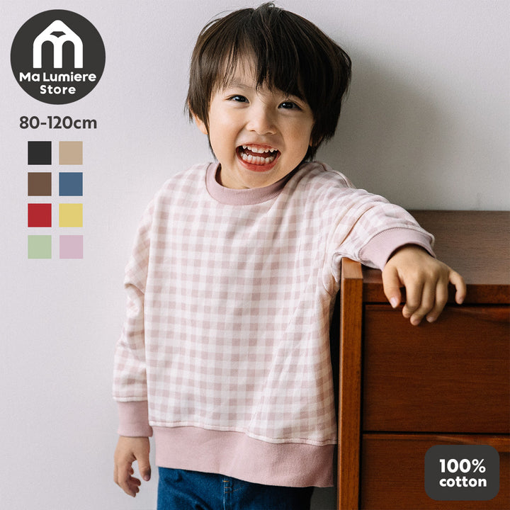 【新色追加】[t.] チェック柄 トレーナー