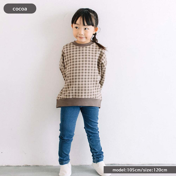 【新色追加】[t.] チェック柄 トレーナー