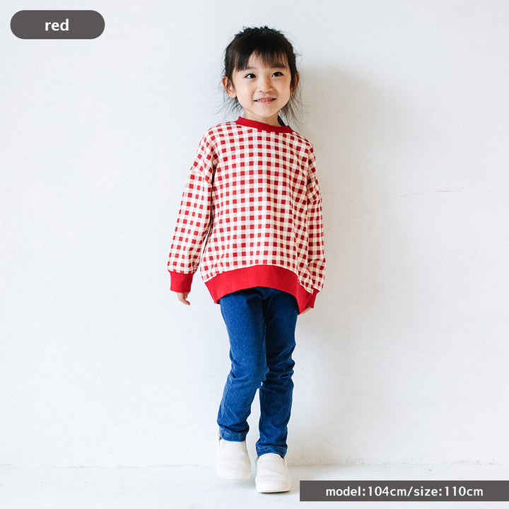 【新色追加】[t.] チェック柄 トレーナー