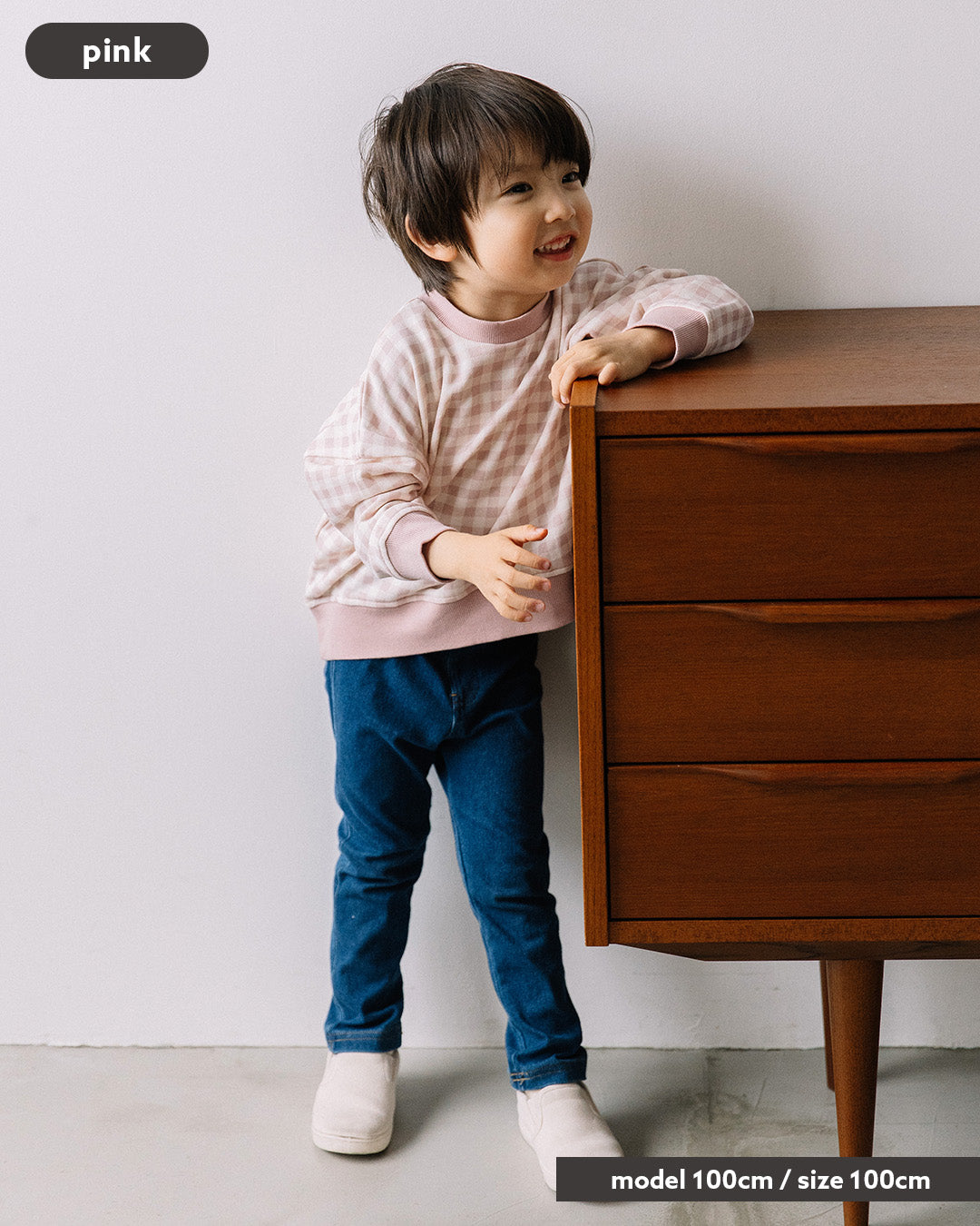 【新色追加】[t.] チェック柄 トレーナー