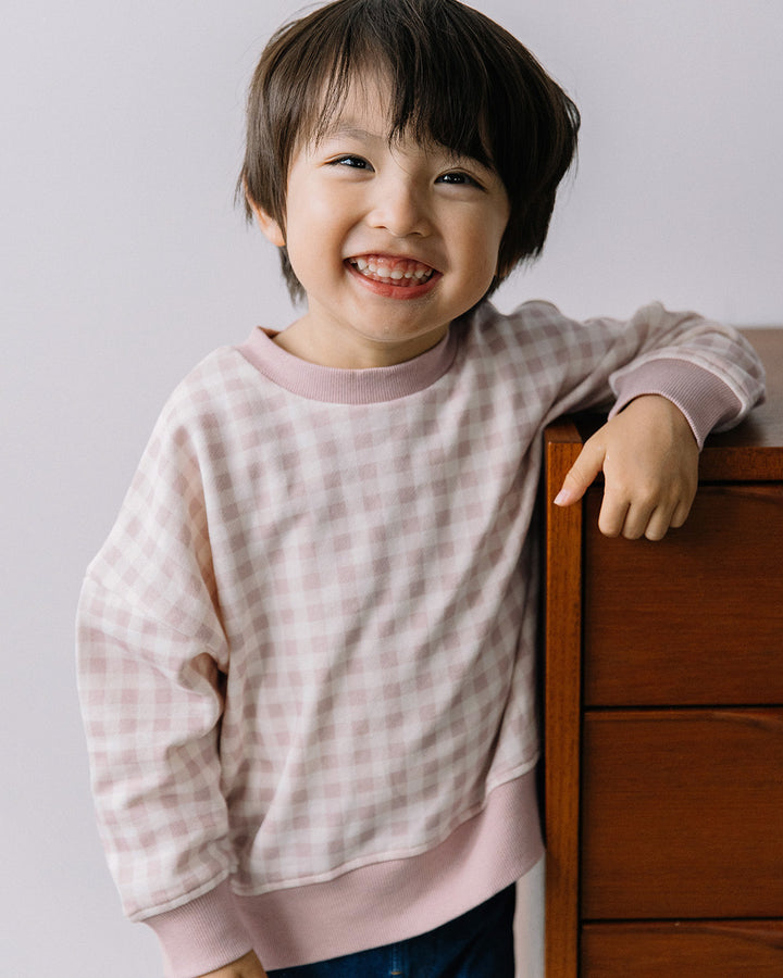 【新色追加】[t.] チェック柄 トレーナー